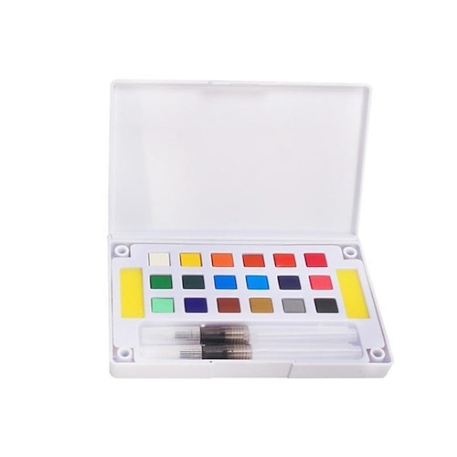 24 solid watercolor paint set portable