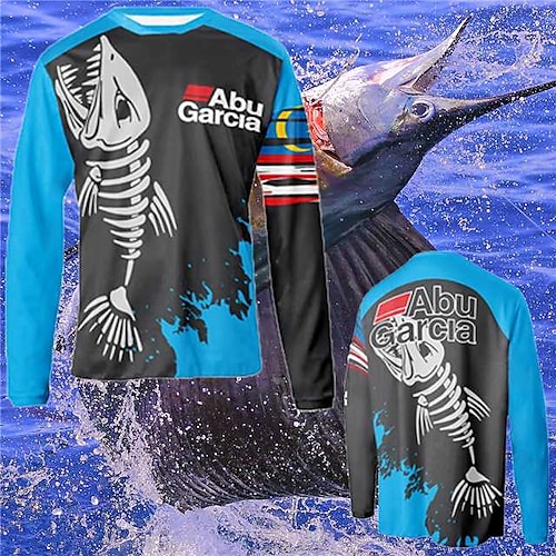 

ABUGARCIA Homens Camiseta Camisa de Trilha Camisa de pesca Exterior Manga Longa UPF50 Respirável Secagem Rápida Redutor de Suor Blusas Verão Primavera Inverno Ao ar livre Desportos e Ar livre Pesca