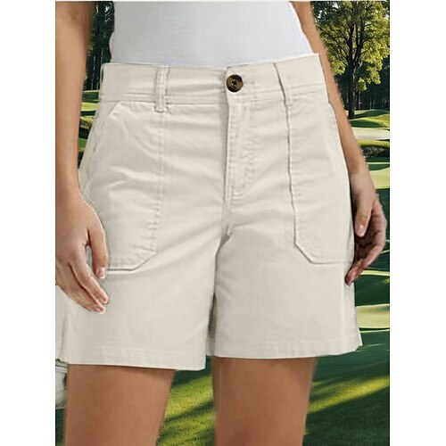 

Mulheres Shorts de tênis Bermudas de Golfe Respirável Macio Vestuário de golfe Roupas de golfe Com bolsos Côr Sólida Verão Primavera Tênis Golfe Pickleball