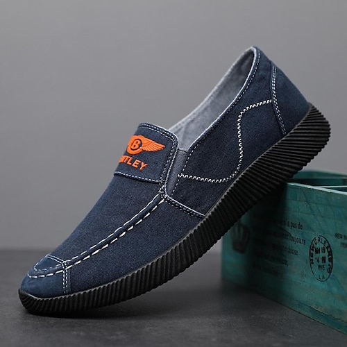

Homme Mocassins et Slip On Chaussures décontractées pour hommes Chaussures de confort Baskets à enfiler Décontractées du quotidien Bureau et carrière Toile Respirable Confortable Antidérapantes Noir