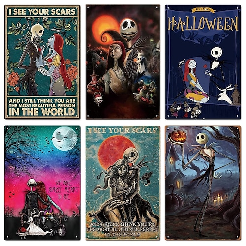 

Lienzo de arte de pared de halloween, impresiones de calaveras y carteles, imágenes de retratos abstractos, pintura de tela decorativa para cuadros de salón sin marco