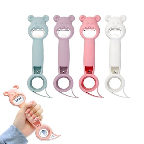 4 in 1 Multifunctional Bottle and Can Opener, Plastic Cute Beer