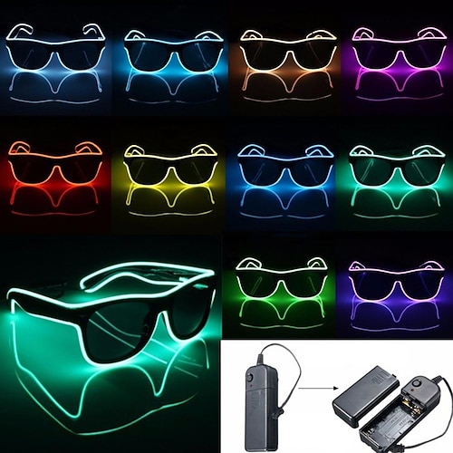 

Vente chaude led el wire glasses light up glow lunettes de soleil nuances de lunettes pour la soirée en discothèque