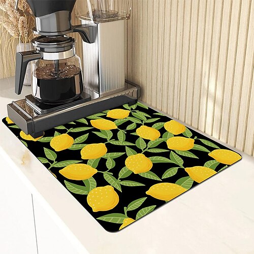 

Lemon Placemat Home Kitchen Bowl Dish Drain Pad Wash Table Absorbent Pad Coffee Machine Heat Insulation Coaster