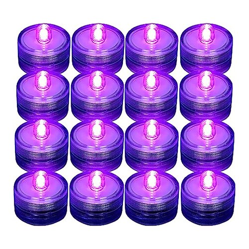 thumbnail image 2 of 12 Pack Amber Floating LED Tea Lights - Submersible & Waterproof For Weddings, Vases, And Mason Jars By BlueDot Trading 2 of 4