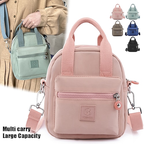 

Mulheres Bolsa de Mão Bolsa crossbody Bolsa para celular Dome Bag Náilon Ao ar livre Diário Ziper Grande Capacidade Dobrável Leve Côr Sólida Preto Rosa Azul Royal