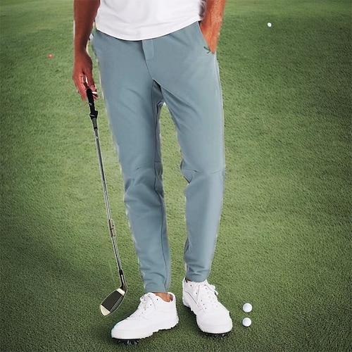

Hombre pantalones de golf ropa de golf Transpirable Secado rápido Dispersor de humedad Ropa de golf ropa de golf Bolsillos laterales Color sólido Verano Primavera Tenis Golf pepinillo