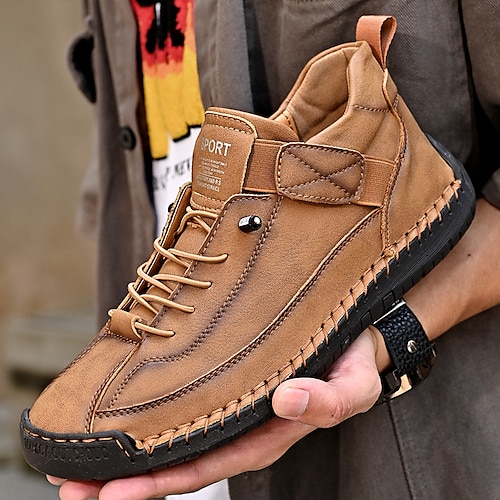 

Herren Stiefel Sport Brautkleider schlicht Täglich Büro Karriere PU Komfortabel Rutschfest Stiefeletten / Stiefeletten Schwarz Blau Braun Frühling Herbst