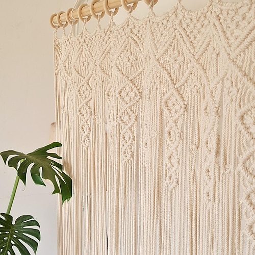 

cortinas de macramê boho cortina de porta deslizante tecido decoração de tapeçaria boêmia, privacidade de cortina ao ar livre, decoração de casamento no pátio, divisor de quarto para pérgula, gazebo,