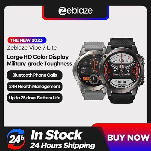 

Zeblaze vibe 7 lite relógio inteligente 1,47 polegadas smartwatch fitness relógio de corrida bluetooth pedômetro lembrete de chamada rastreador de atividade compatível com android ios mulheres homens