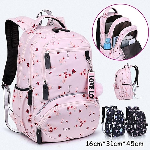 

Nova mochila escolar grande e fofa para estudantes, mochila à prova d'água impressa, bolsas de livros de escola primária para meninas adolescentes