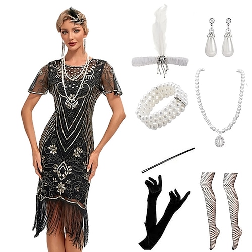 rugissant années 20 vintage inspiré de Gatsby le Magnifique robe à
