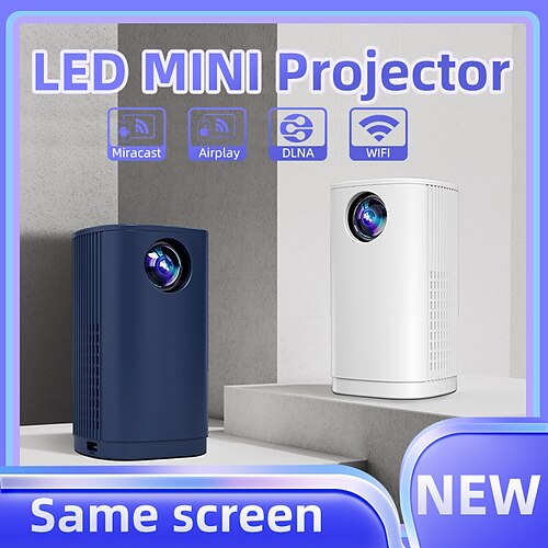 

YG200 LED Mini-Projektor Eingebauter Lautsprecher Mini-Handheld-Tasche tragbar Manueller Fokus Videoprojektor für Heimkino 1080P (1920x1080) 400~600 lm Kompatibel mit TV-Stick HDMI USB TF PS5