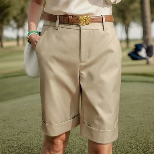 

Damen Kurze Golfhosen Schnelltrocknend Mit Taschen Feuchtigkeitsableitung Kurze Hose Unten mit handytasche Feste Farbe Sommer Frühling Tennis Golfspiel Pickleball