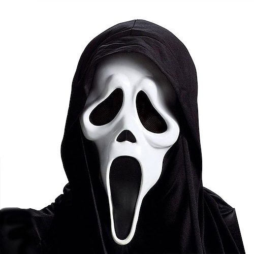 Men's Funny Halloween Party Cosplay Ghost Mask, Scary Face Mask