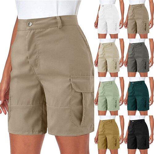 

Femme Short d'athlétisme Short de Golf Respirable Avec poches Doux Bas Standard Couleur unie Eté Le golf