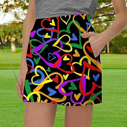 

Mujer Falda de tenis falda de golf Transpirable Secado rápido Dispersor de humedad Ropa de tenis Ropa de golf Ajuste regular 2 en 1 Bolsillo para tee de golf Cachemir Verano Tenis Golf pepinillo