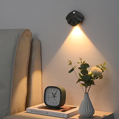 LED Time Clock Night Light PIR Motion Sensor Wall Lamp USB