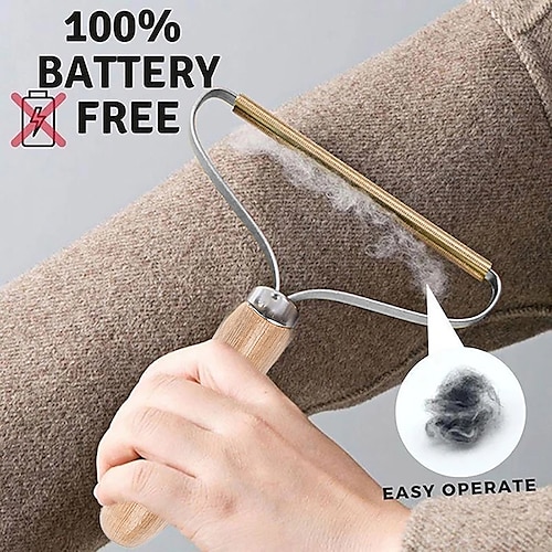 

Portable Lint Remover Clothes Fuzz Fabric Shaver Brush Tool Power-Free Fluff Removing Roller for Sweater Woven Coat