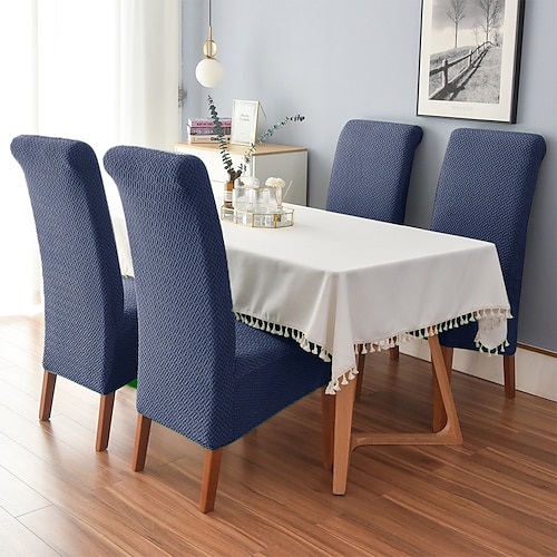 Dining Chair Covers, Stretch Chair Cover Black Green Spandex - Main Image