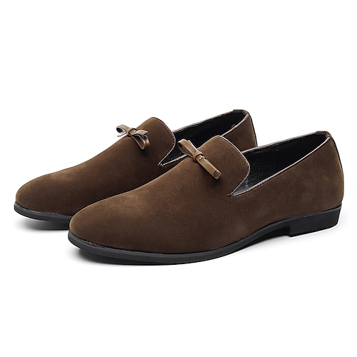 

Homens Mocassins e Slip-Ons Mocassins Comfort Sapatas da manta do estilo britânico Tamanhos Grandes Casual Formais Diário Couro Ecológico Respirável Confortável Antiderrapante Preto Cinzento Castanho