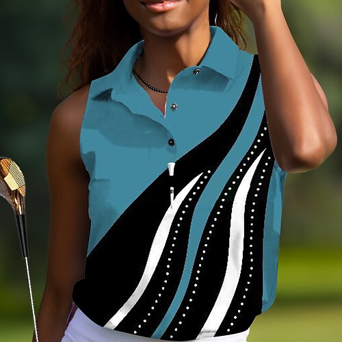 

Garçon Fille T-shirt POLO Chemise de golf Polo boutonné Respirable Séchage rapide Evacuation de l'humidité Manche Courte Vêtements de golf Top Standard Bouton Arbres / Feuilles Eté Tennis Le golf