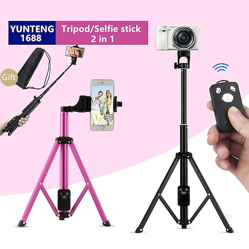 

Yunteng Multifunctio Tripod Selfie Stick Phone Holder Bluetooth Remote Control Portable Mount Smartphone Tablet for Vlog TikTok