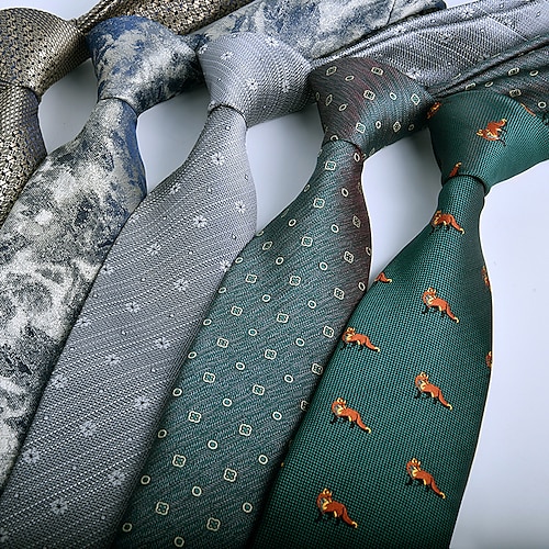 Hombre Corbatas Clásico Ajustable Estampado Estampado Boda Fiesta de Cumpleaños