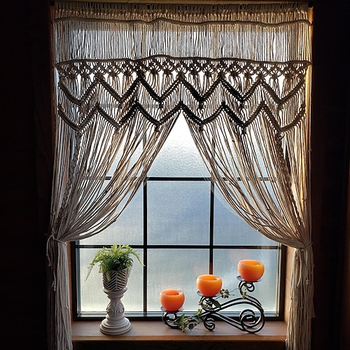 

cortinas de macramê boho cortina de porta deslizante tecido decoração de tapeçaria boêmia, privacidade de cortina ao ar livre, decoração de casamento no pátio, divisor de quarto para pérgula, gazebo,