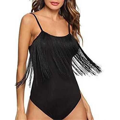 

Mulheres Maiô Frente Única Camurça Côr Sólida Decote U Sensual Diário Feriado Normal Sem Manga Preto S M L Verão