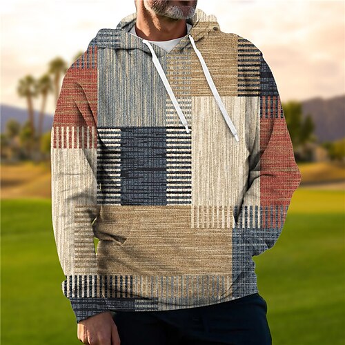 

Homme vêtements de golf Sweat à capuche de golf Pull de golf Respirable Séchage rapide Avec poches manche longue Vêtements de golf Vêtements d'extérieur de golf Standard Bloc de couleur Printemps