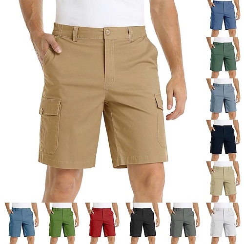 

Herren Kurze Golfhosen Mit Taschen Feuchtigkeitsableitung Kurze Hose Unten Regular Fit mit handytasche Feste Farbe Sommer Frühling Tennis Golfspiel Pickleball