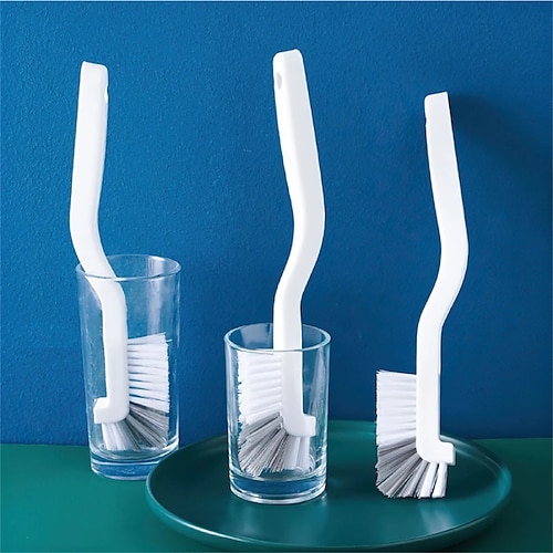 3pcs Clean Narrow Brush Plastic Cleaning Brush Long Handle Milk Bottle  Glass Tube Cleaning Pan Bowl Brush Home Kitchen Tools 2023 - $3.99