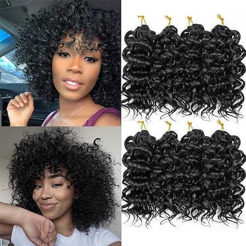 8 Packs Curly Crochet Hair GoGo Curl Crochet hair for Black Women Deep Wave  Braiding hairSynthetic Bohemian Crochet Braid Water Wave Crochet hair  Extensions 2024 - $58.99