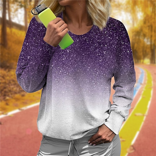 

Damen Golfkleidung Golf-Hoodie Golfpullover Atmungsaktiv Schnelltrocknend Mit Taschen Langarm Golfbekleidung Golfkleidung Regular Fit Farbverläufe Frühling Herbst Tennis Golfspiel Pickleball