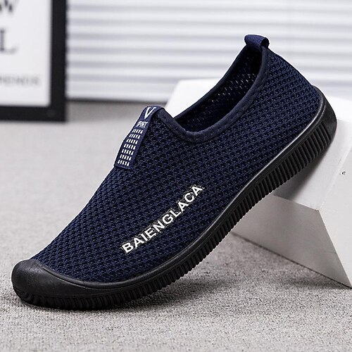 

Homme Basket Mocassins et Slip On Chaussures de confort Décontractées Extérieur du quotidien Tissu Respirable Confortable Antidérapantes Noir Bleu Eté Printemps