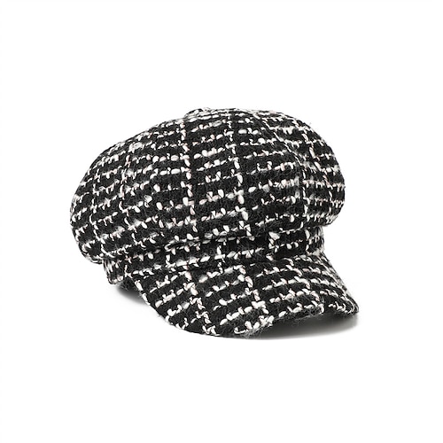 

casquette gavroche simple plaid chapeaux octogonaux pour femmes béret vintage automne noir blanc chapeaux pour dames fille béret chapeau