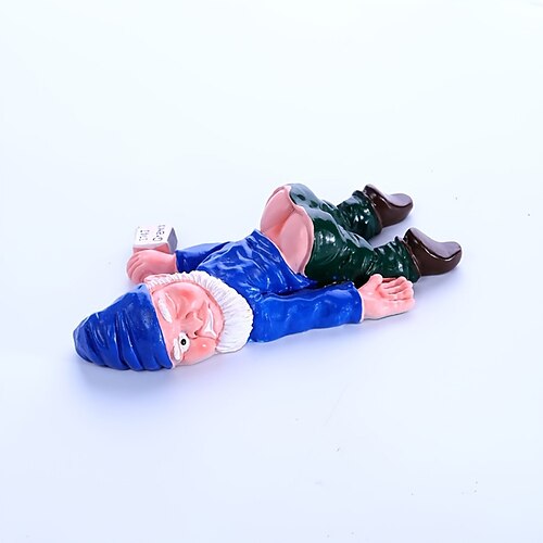 Nain De Jardin Ivre Drle, Dcoration De Statues De Gnomes Cratifs, ,cadeau  De Nouveaut Nain Miniature Pour Ornement De Pelouse Patio Intrieur - A-9pcs