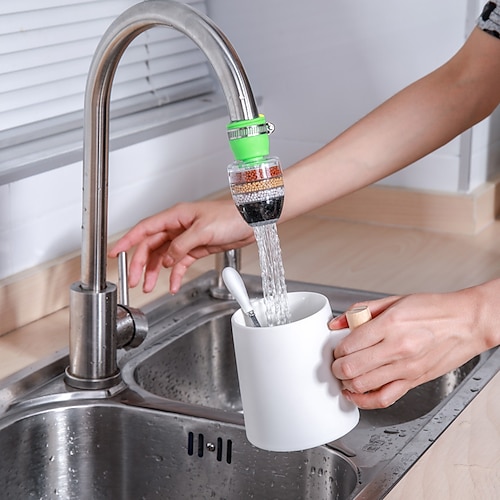 šestivrstvý nastavitelný kohoutkový filtr čistička vody pro domácnost koupelna kuchyň z vodovodního kohoutku vodní filtr odolný proti stříkající vodě vodovodní baterie sprch