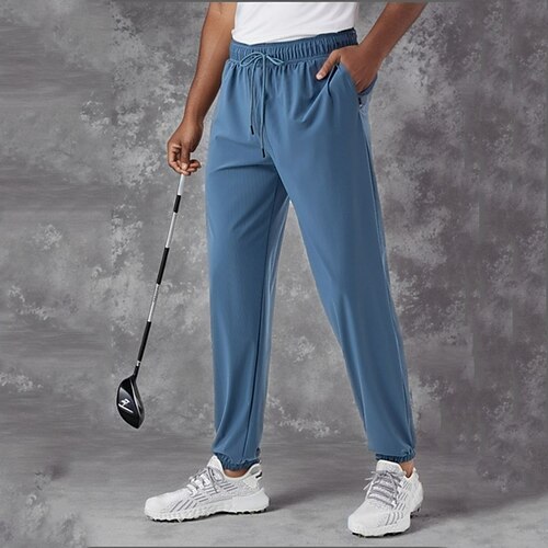 

Herren Golfhose Golfbekleidung Atmungsaktiv Schnelltrocknend Feuchtigkeitsableitung Golfbekleidung Golfkleidung Kordelzug Seitentaschen Feste Farbe Sommer Frühling Tennis Golfspiel Pickleball