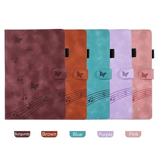 

Tablet Case Cover For Samsung Galaxy Tab S8 S7 S6 A8 A7 A Ultra Plus FE Lite with Stand Flip Card Holder Butterfly Solid Colored TPU PU Leather