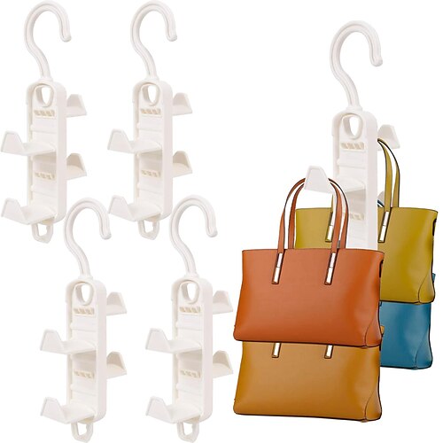 New Multi-Function 360 Degree Rotatable 4 Claw Hook Closet Hanging  Organizer Storage Purse Rack Handbag