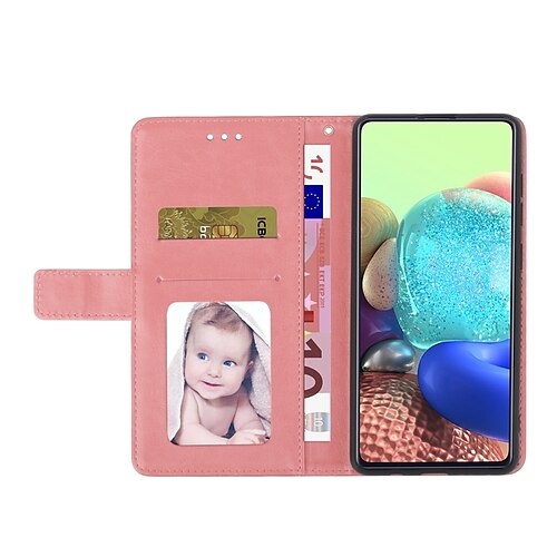 

telefone Capinha Para Samsung Galaxy S23 S22 Ultra Plus S21 FE S20 A54 A73 nota 20 10 Capa para Cartão Wallet com pulseira Slots de suporte de cartão Pata de Apoio Cor Sólida TPU Couro PU