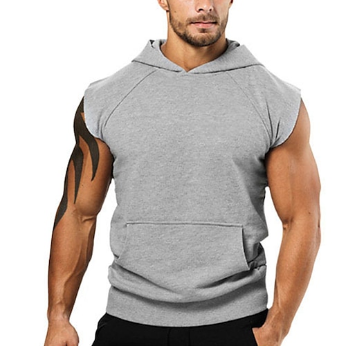 

Herren Hoodie Sweatshirt Kapuze Zur Seite fahren Schwarz Dunkelgray Grau Mit Kapuze Glatt Tasche Sport Natur Täglich Sport Baumwolle Strassenmode Cool Brautkleider schlicht Frühling Sommer