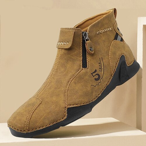 

Herren Stiefel Springerstiefel Übergrössen Brautkleider schlicht Täglich Kunstleder Atmungsaktiv Komfortabel Rutschfest Schwarz Braun Herbst Winter