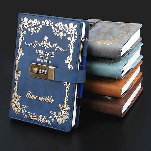 

Винтажный блокнот-дневник формата А5 с цветочным дизайном, блокноты с паролями, офисные или школьные школьные принадлежности (6 цветов), школьный подарок