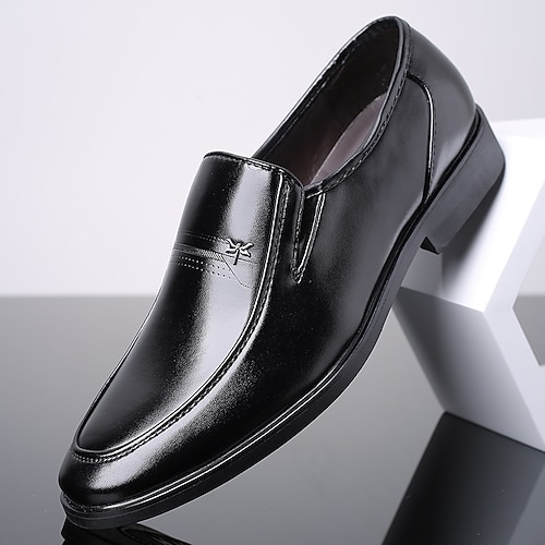 

Herren Loafer Slip On Geschäftlich Brautkleider schlicht Täglich Büro Karriere PU Komfortabel Rutschfest Schwarzgrau Schwarz Frühling Herbst