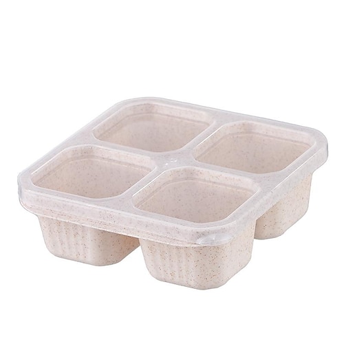 1 Pack Snack Containers for Kids Adults, 4 Compartment Bento Snack