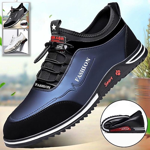 

Homens Oxfords Sapatos casuais masculinos Retro Sapatas da manta do estilo britânico Casual Diário Caminhada Couro Confortável Resistência ao desgaste Preto Branco Azul Outono