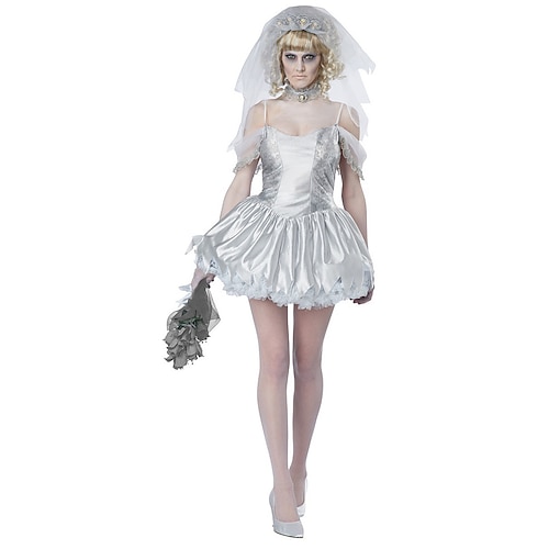 Halloween Costumes Women's Ghostly Bride Adult, Size: Medium, White